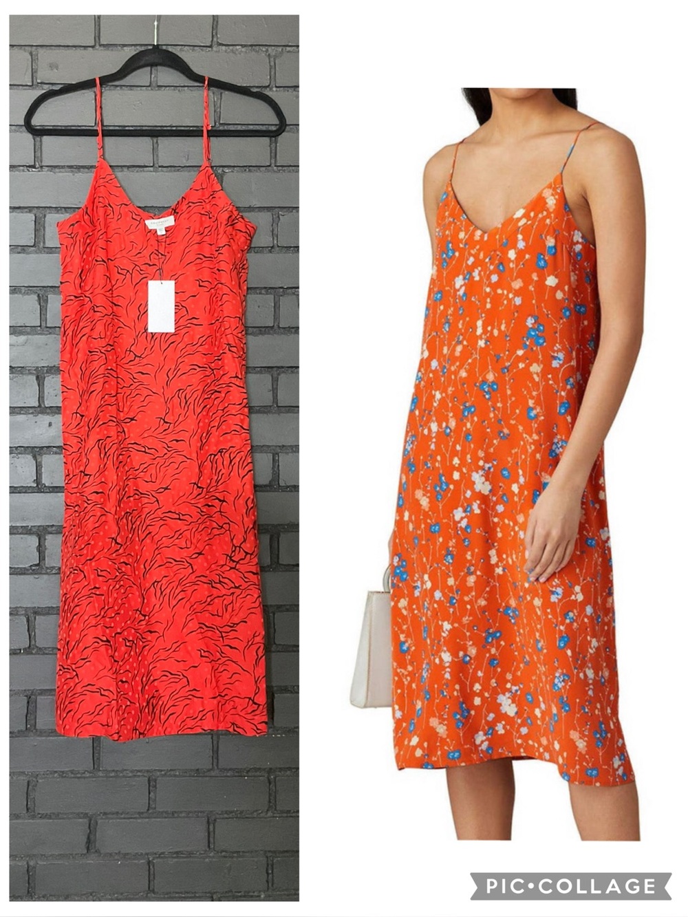 NEW Equipment 100% Silk Jules Slip Dress Ruby & Black Printed Size Small